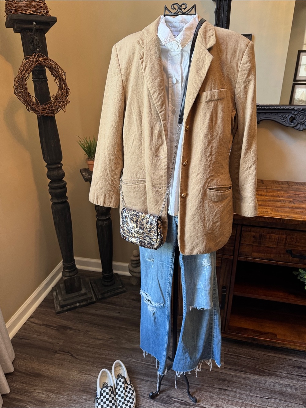 Talbots Women's Camel Blazer Jacket - Neutral Camel